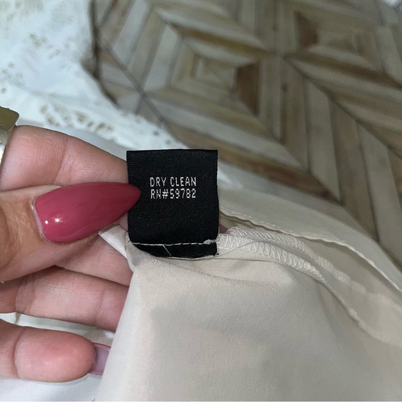 ADRIANNA PAPELL Ivory Sz 6 Crochet Lace A Line Sleeveless Knee‎ Length Dress - Picture 4 of 11